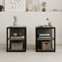 Hanah Home Echo - Retro Grey Juego de Mesas Auxiliares